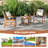 2 - Person Acacia Wood Patio Dining Set with Square Table