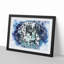 Dalmatian Dog in the Blue in Abstract - Picture Frame Painting Print-55679569-55679570
