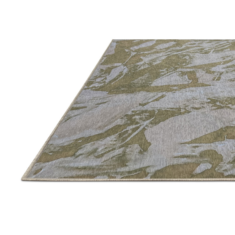 Ery Washable Abstract Indoor Rug, Rectangle 2' x 4'