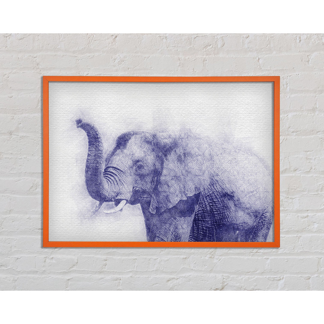 Boshell Beautiful Indian Elephant - Einzelner Bilderrahmen Kunstdrucke