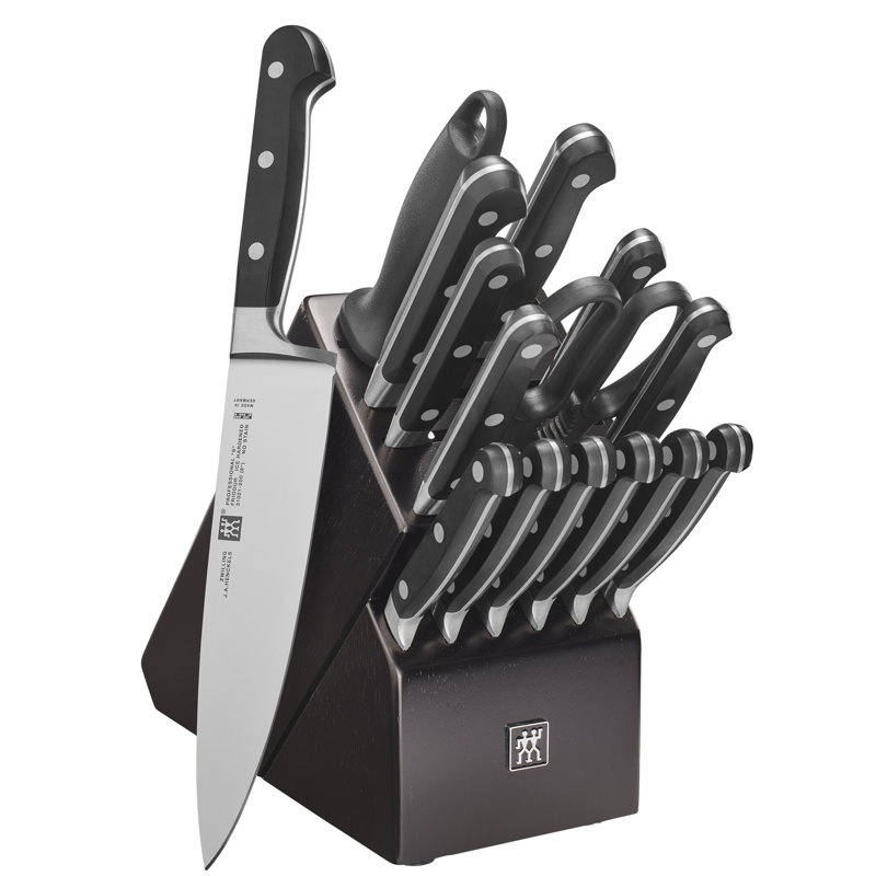 Ensemble de couteaux 16 pièces Zwilling Professional S, Noir mat