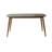 Norvia Traditional Rustic Solid Wood Rectangular Dining Table, Top 60 inches Length, Seats 4 to 6, Chestnut Brown finish-1826836886