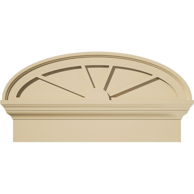 Fronton en uréthane Elliptical Signature, brun clair apprêté, 24 po x 12,875 po x 2,75 po, 4 rayons, Combinaison