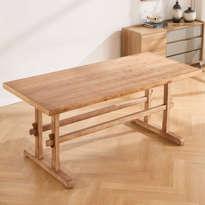 69" Wide Solid Wood Rectangular Dining Table Dining Room Table Farmhouse Dining Table For Home
