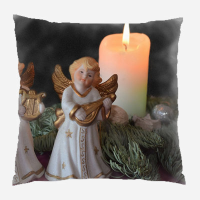 Canvas Outdoor Reversible Throw Pillow