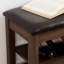 Banc de style nordique, hauteur réglable, brun et bois d'hévéa, rangement dissimulé pour tabouret à clés, hauteur réglable, cirage à chaussures