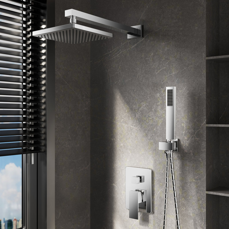 Complete Shower System with Rough in-Valve, Chrome