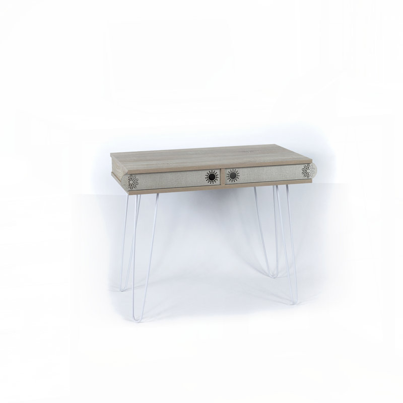 Bureau à 2 niveaux avec pieds en métal Lora