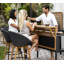 Peacock 29.2" Teak Patio Bar Stool with Cushion-69765412