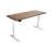 Skyscraper Electric Height Adjustable Standing Desk, Dual Motor and Digital Control with Memory, 60x30, Walnut Block Top with White Frame-1076506111-1191903530