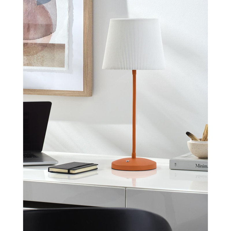 Wilcher Table Lamp, Orange, White