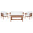 Alderico Acacia 4 - Person Patio Conversation Set with Cushions-947904087