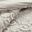 Housse de couette 100% coton taupe avec médaillons en chenille, 2 taies décoratives assorties et - certification en coton, taupe, chenille, attaches intérieures, fermeture à boutons, taies décoratives,