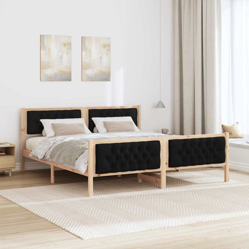 Bed, Natural/Black, Super King (6')
