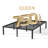 Turberville 16'' Black Metal Platform Bed Frame With Steel Slat Support, No Box Spring Needed-358194523