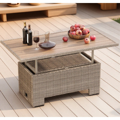 Cahlan Extendable Wicker Dining Table