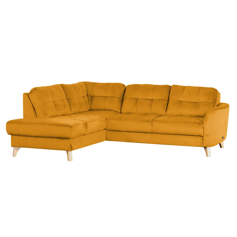 Hunnewell Sleeper Corner Sofa, Left Hand Facing, Yellow