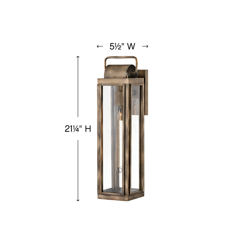 Harbor Sag Outdoor Wall Lantern, Burnished Bronze, 21.25" H x 5.5" W x 7.5" D