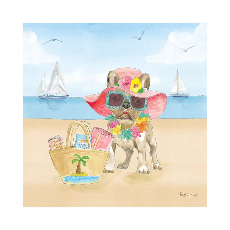Summer Paws IV No Words by Beth Grove - Wrapped Canvas Gallery-Wrapped Canvas Giclée, 93.98 cm H x 93.98 cm W x 3.175 cm D