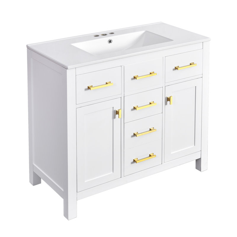 Ensemble de meuble-lavabo simple 36 po, Blanc