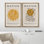 Oeuvre d'art classique IDÉE4WALL, reproduction d'art sur toile encadrée Matisse, vague géométrique jaune, collage floral, formes abstraites, illustrations, art moderne décoratif pour le salon, la chambre à coucher, le bureau