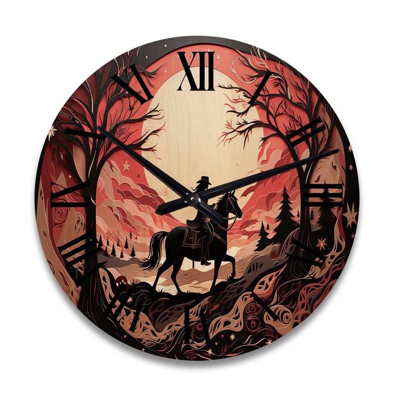 Horloge murale Western Wild West, Grand