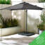 Casilla Square Garden Parasol and Base - Modern Patio for Dining, Sofa Sets or Sun Loungers-795000305