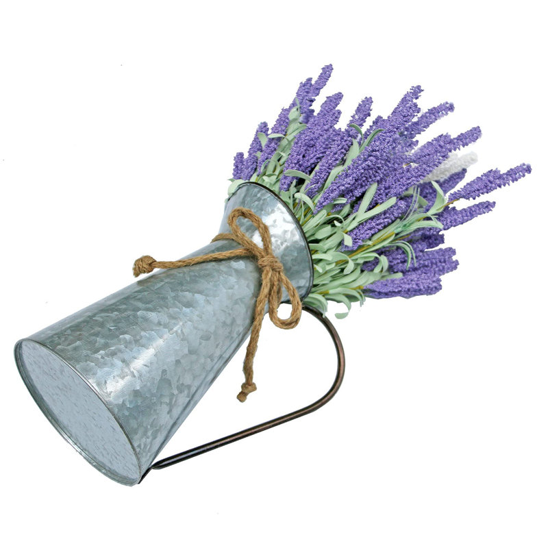 Metal Table Vase, Galvanize