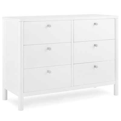 Delta Children Brooks 6 Drawer Dresser With Interlocking Drawers (Includes 3 Sets Of Knobs – Choose From Natural, Brushed Nickel & Melted Bronze), Bia -  W195060_130