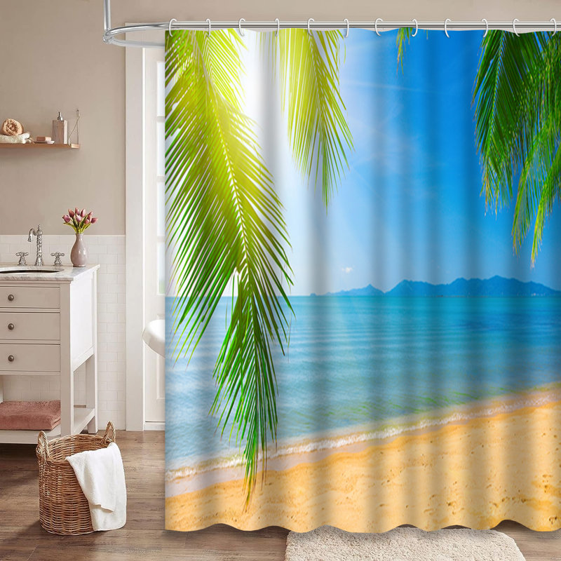 Rideau de douche Palm Beach, L 72 po x l 84 po