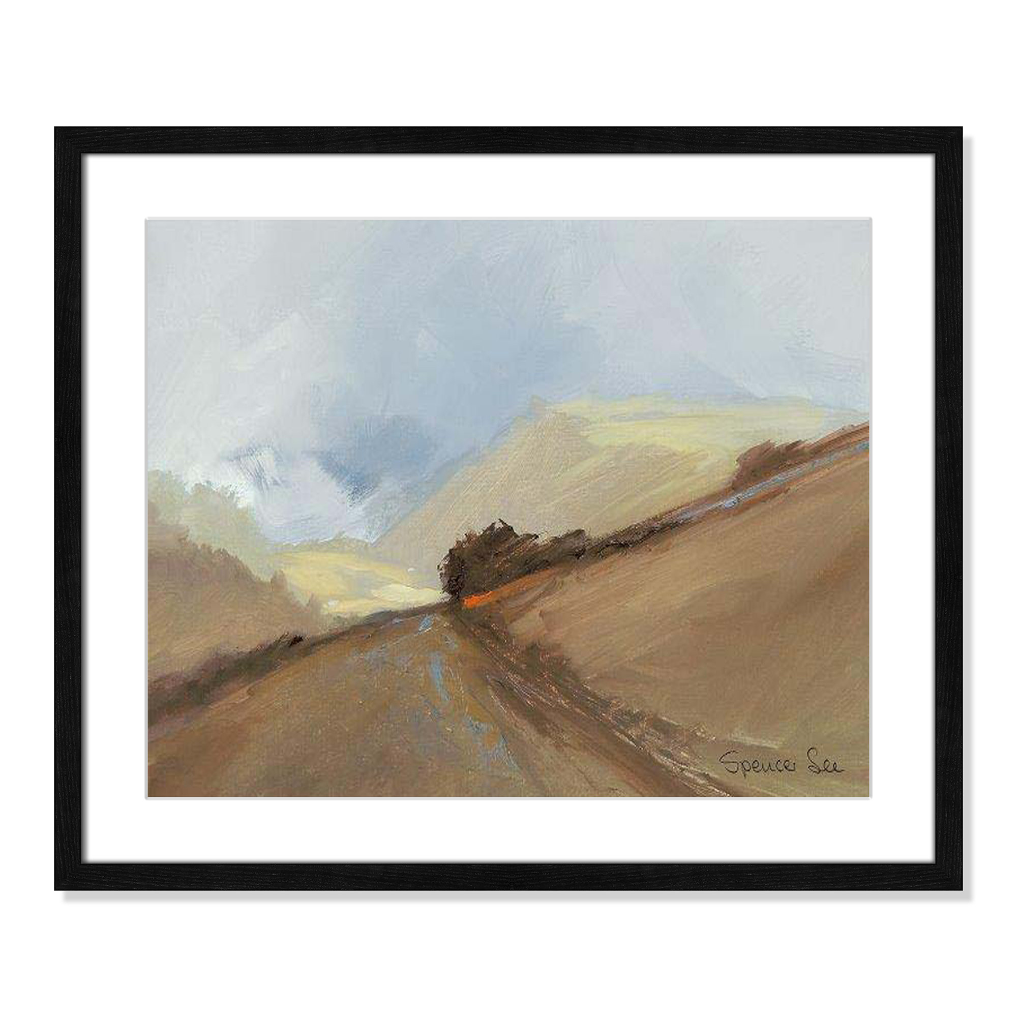 Heaven And Earth II by Spencer Lee, 21.5" H x 25.5" W x 0.75" D, Black Framed