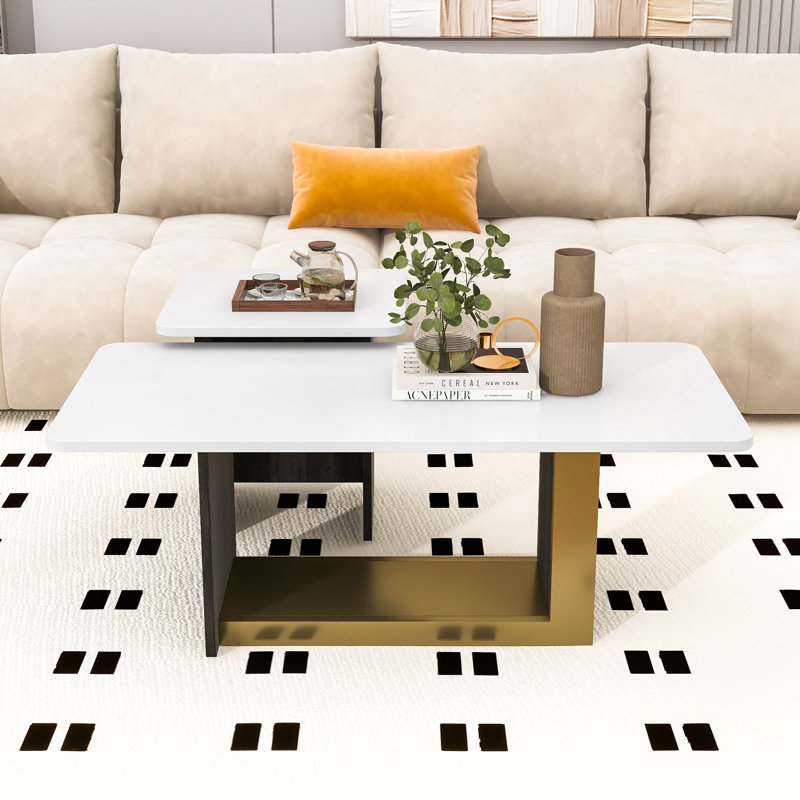 Ensemble de tables basses 2 pièces Contemporary Contemporary, Blanc