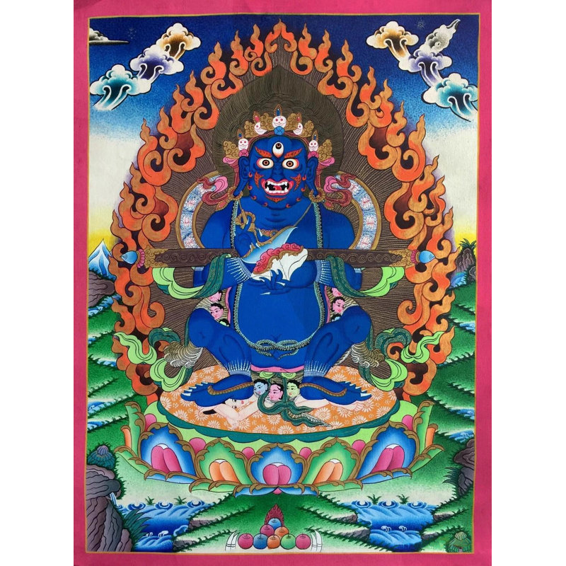 Sakya Mahakala Thangka (Thangka sans brocart)
