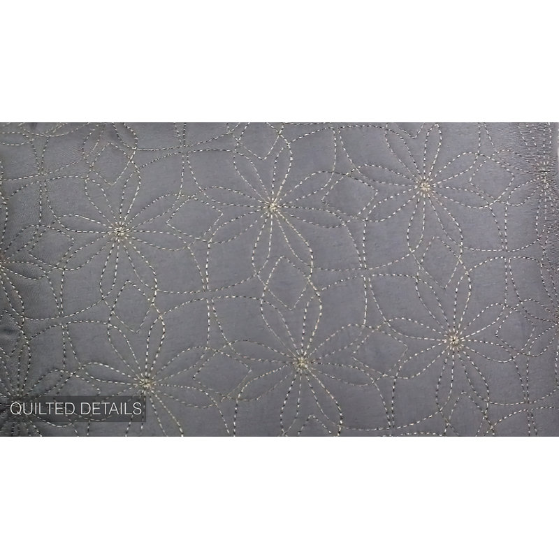 Lantana Gray and Gold 9-Piece Queen Comforter Set