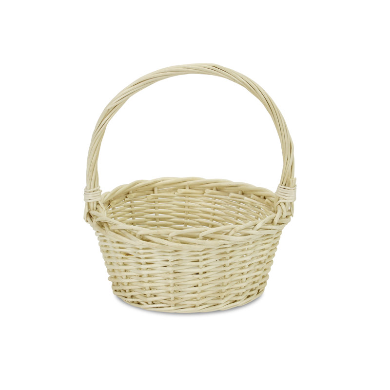 Panier rond en saule avec poignée pour paniers-cadeaux et décoration intérieure Insa, Brun clair