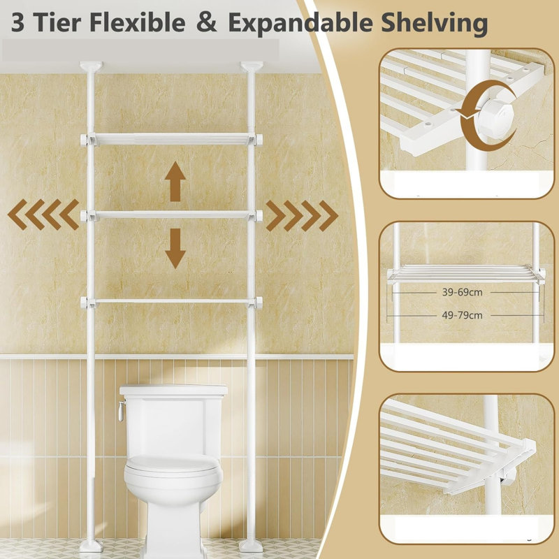 Freestanding Over the Toilet Storage