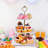 2Pcs 3 Tier Plastic Cake Display Stand Dessert Serving Tray Stand Square