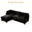 96.5" Soft Chenille Upholstered, 3 - Seater Sectional , , Relieving Cushion Design, Solid Wood Frame, Storage Under Seats Couch For Living Room, With One Upholstered In Chenille, Pocket Spring And