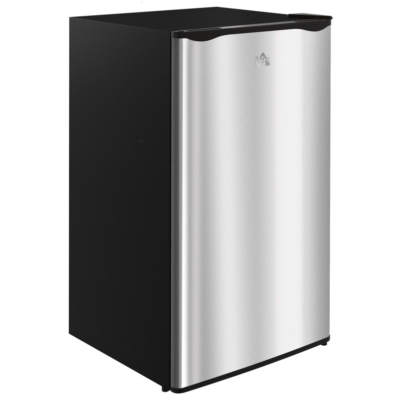 3.2 Cu.Ft Mini Fridge With Freezer, Single Door Compact Refrigerator With Adjustable Thermostat, Shelf And Reversible Door For Bedroom, Dorm, Home Office, Energy Efficient