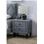 Velours gris magnifique table de chevet 1pc table de chevet 2 tiroirs meubles de chambre à coucher design élégant-1267396302
