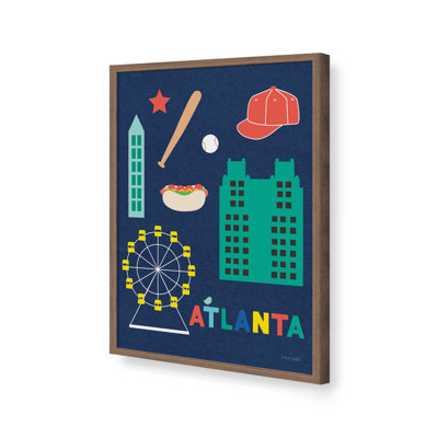 City Fun Atlanta by Ann Kelle Canvas Art Print