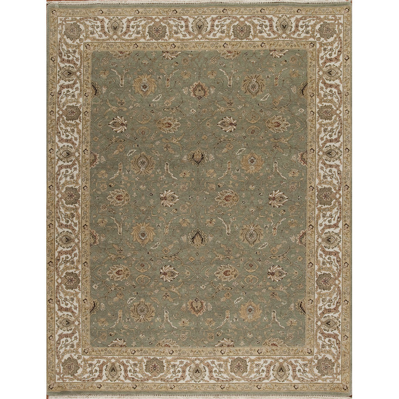 Cote D’Azure Hand Knotted Wool Area Rug, Rectangle 4' x 6'