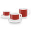 Ensemble de 2 tasses à cappuccino style années 50 en porcelaine-136169700