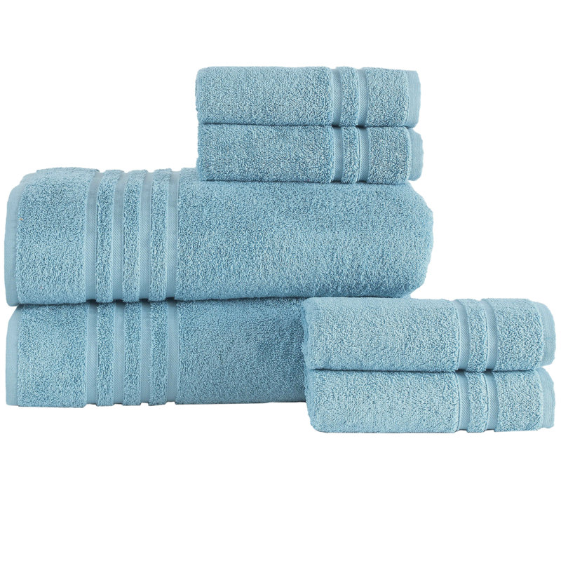 Ensemble de draps de bain et serviettes de bain Hammam, Bleu clair
