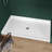60 In L X 36 In W ADA Low Threshold Center Drain Shower Base With Slope Type Threshold, Matching Glossy Surface Open Design, Wheel Chair Access, Low Profile, White-128706592