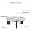 Table basse ronde moderne en marbre de luxe moderne