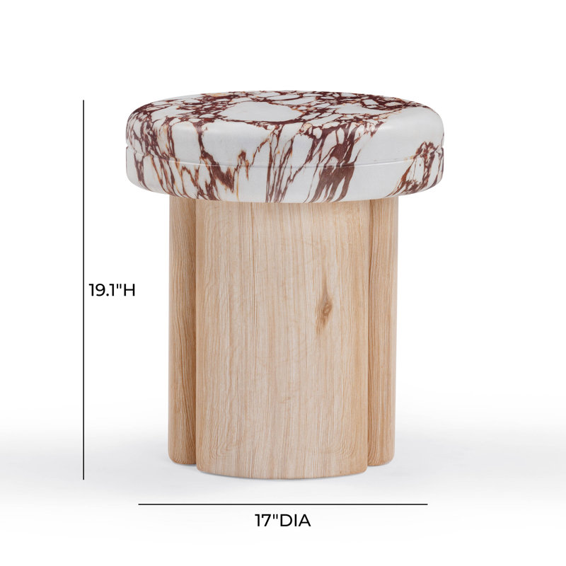 Sheila Textured Concrete Side Table, Natural, Multi