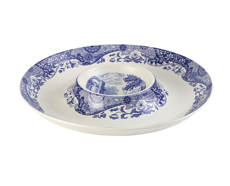 14,5 po Spode Blue Italian Chip & Dip