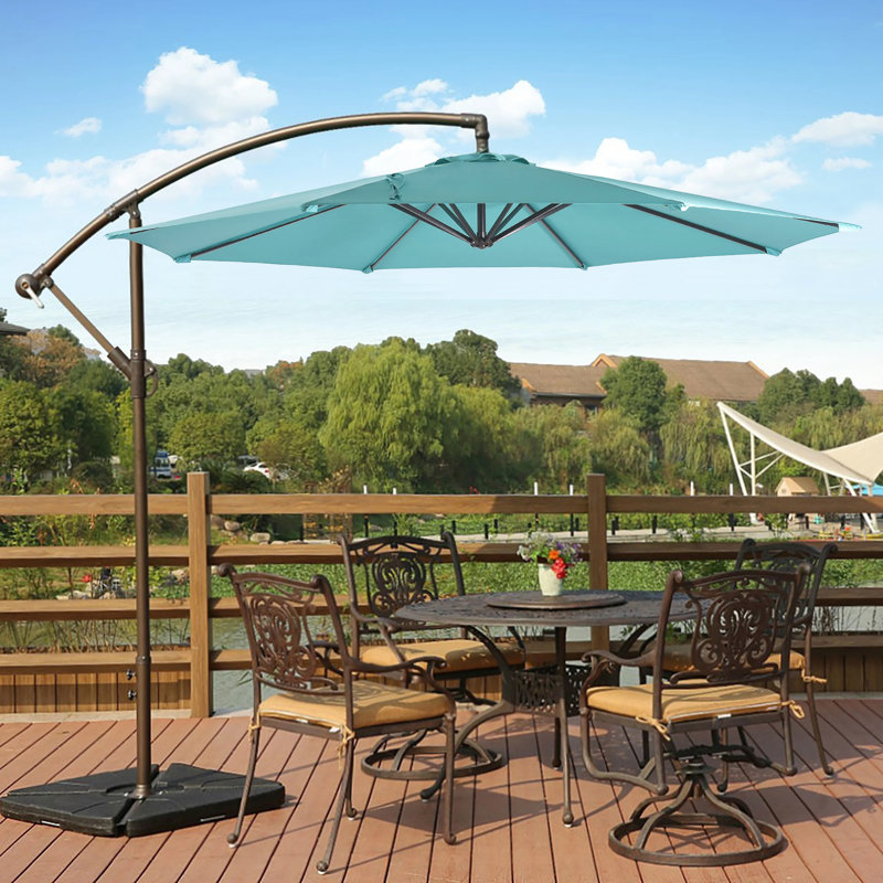 Parasol déporté de 10 pi Hartt, Turquoise