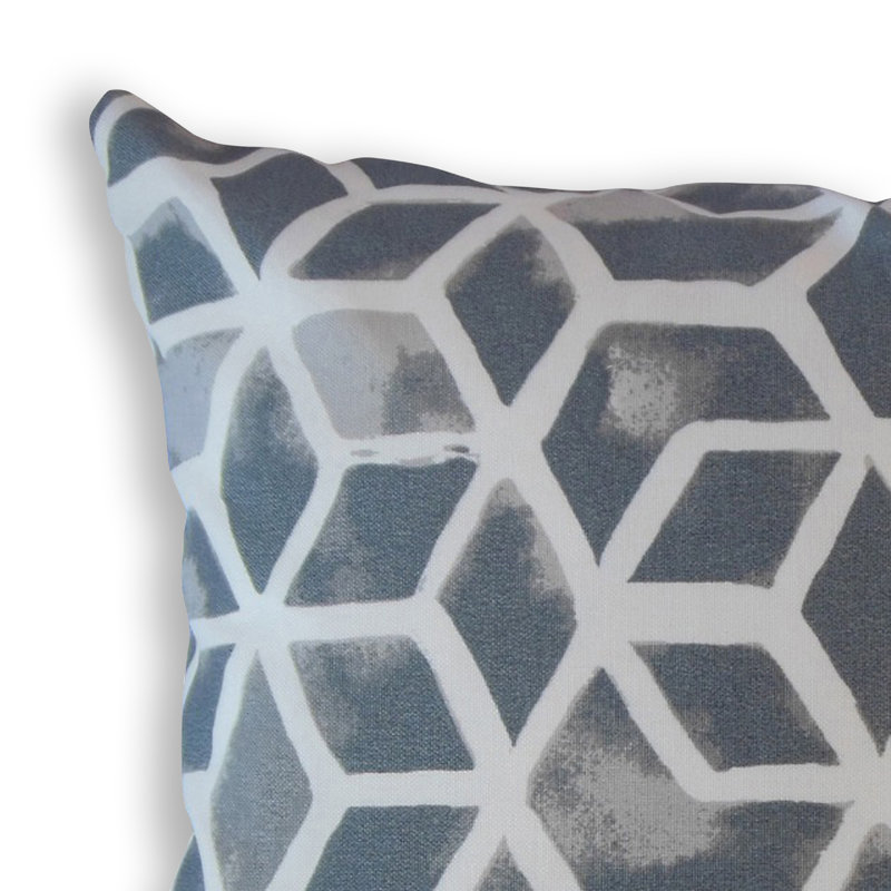 Coussin Zareh, 18 po x 18 po, Gris, Coussin décoratif